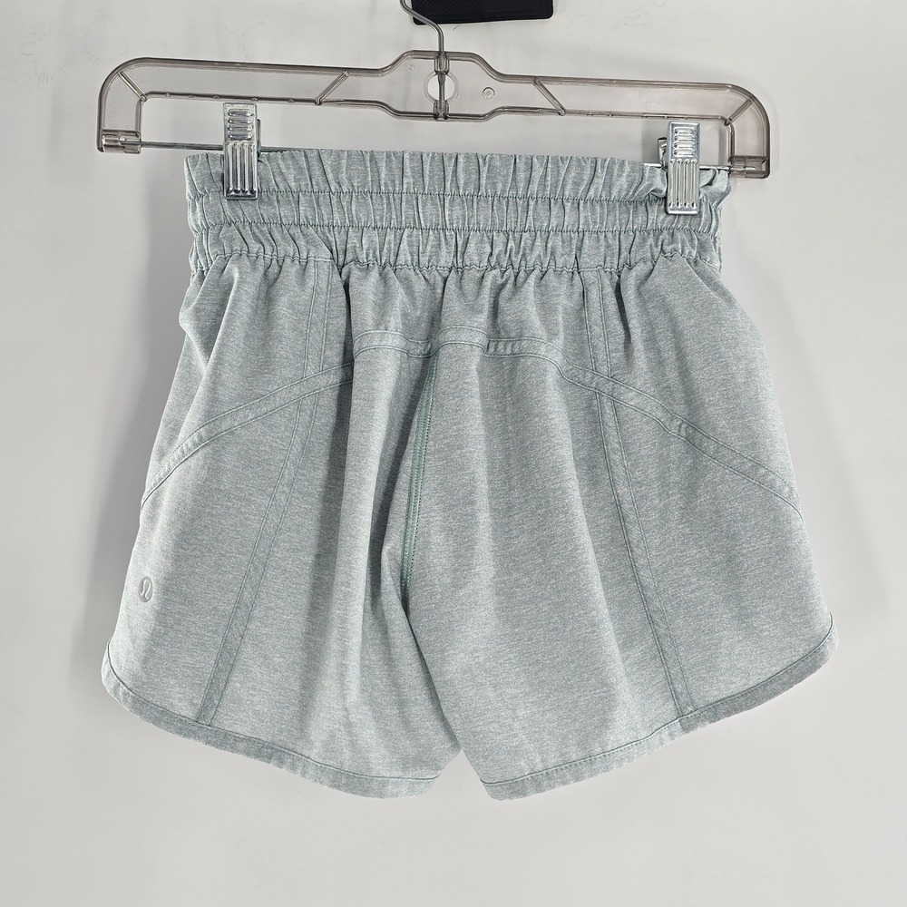 Lululemon Tracker Short V Lined Running Athletic Heather Hazy Jade Sz 2 - Picture 7 of 10